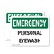 Signmission Personal Eye Wash, 5 in W x Rectangle, Vinyl Decal OS-2PACK-EM-D-35-L-10404 - alternate 1